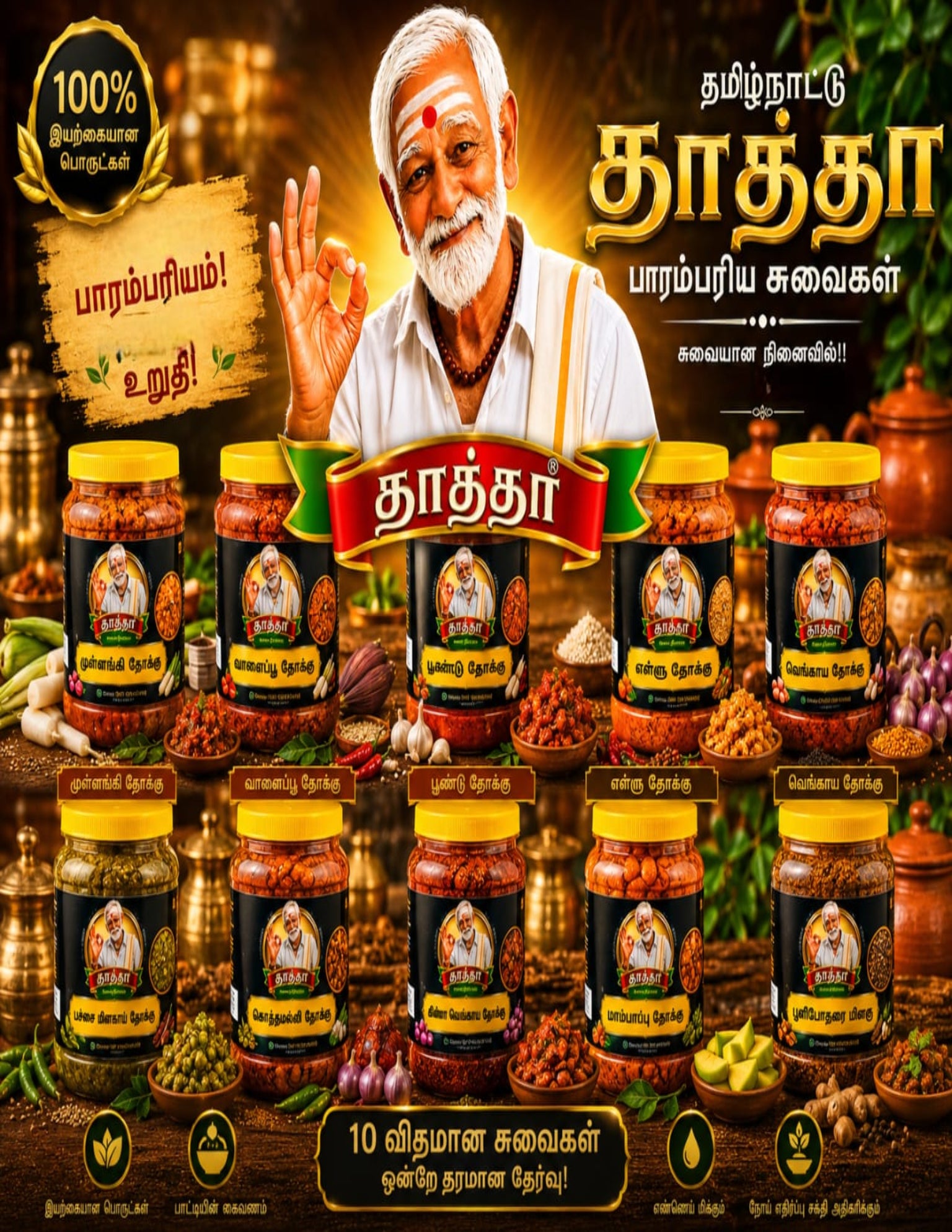 🔥 10 வகையான தொக்கு மெகா காம்போ ஆஃபர் (10 Types Thokku Mega Combo Offer) 🔥