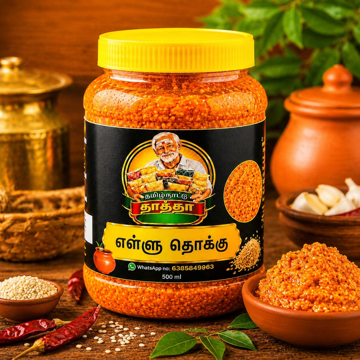 தமிழ்நாட்டு தாத்தா எள்ளு தொக்கு 500ml | Traditional Sesame Thokku