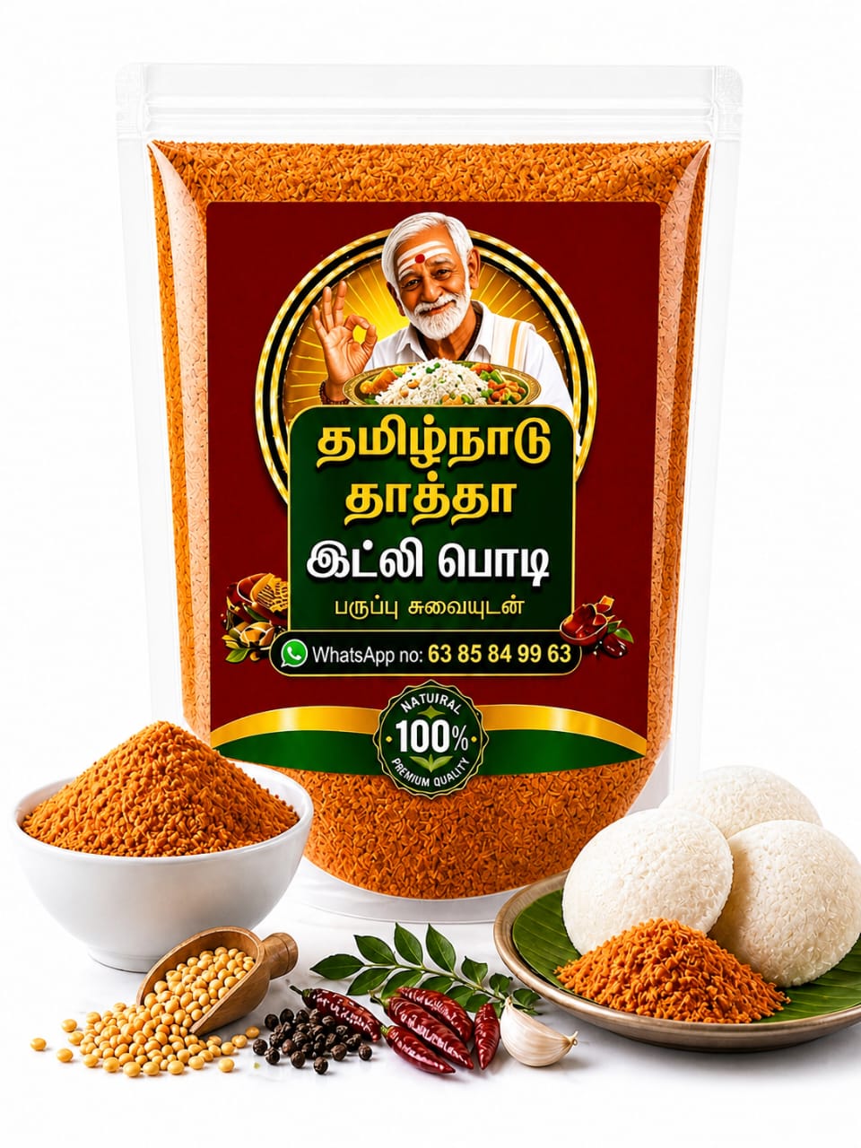 தமிழ்நாட்டு தாத்தா இட்லி பொடி 100g | Idli Podi