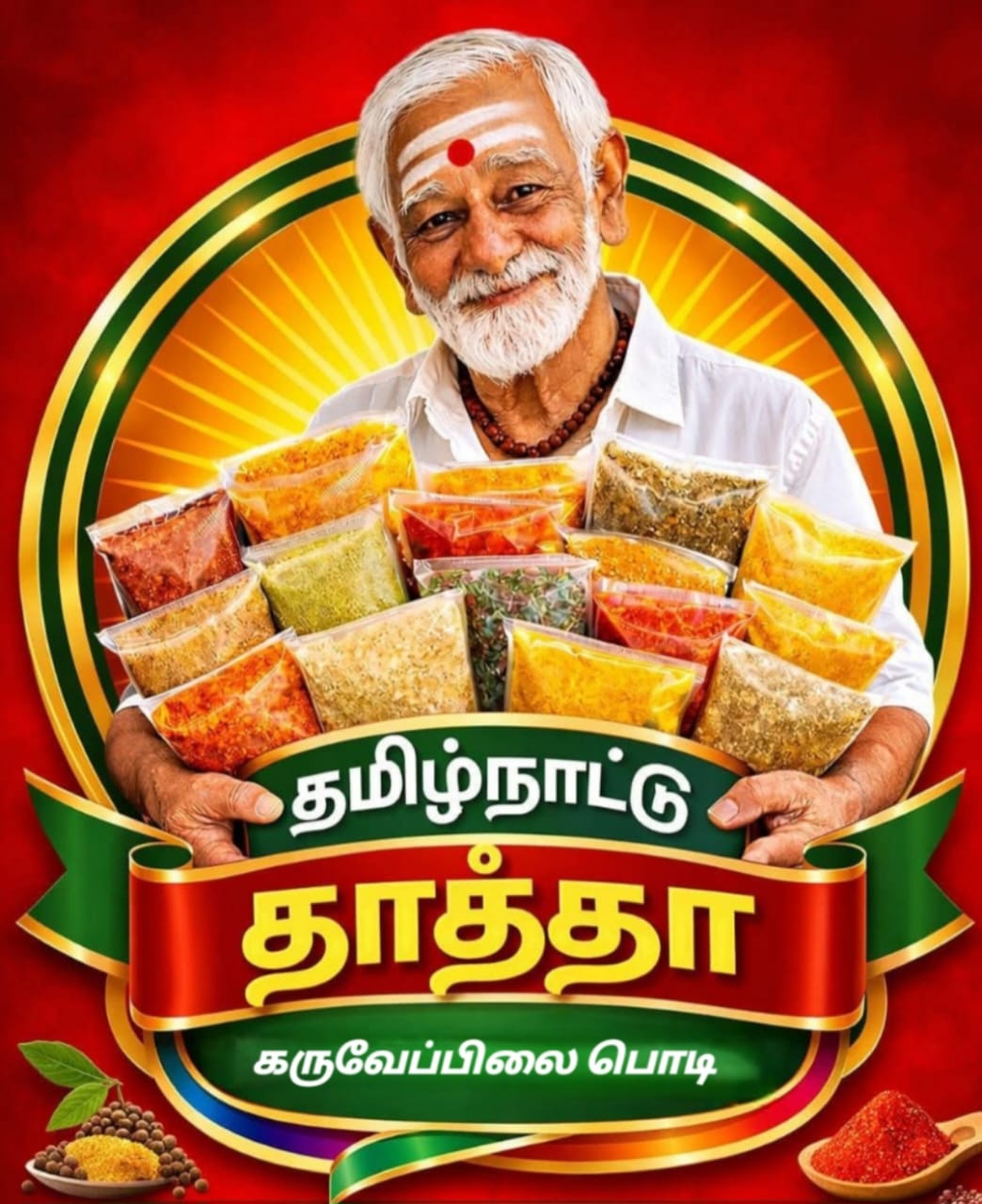 தமிழ்நாட்டு தாத்தா கருவேப்பிலை பொடி 100g | Curry Leaves Powder