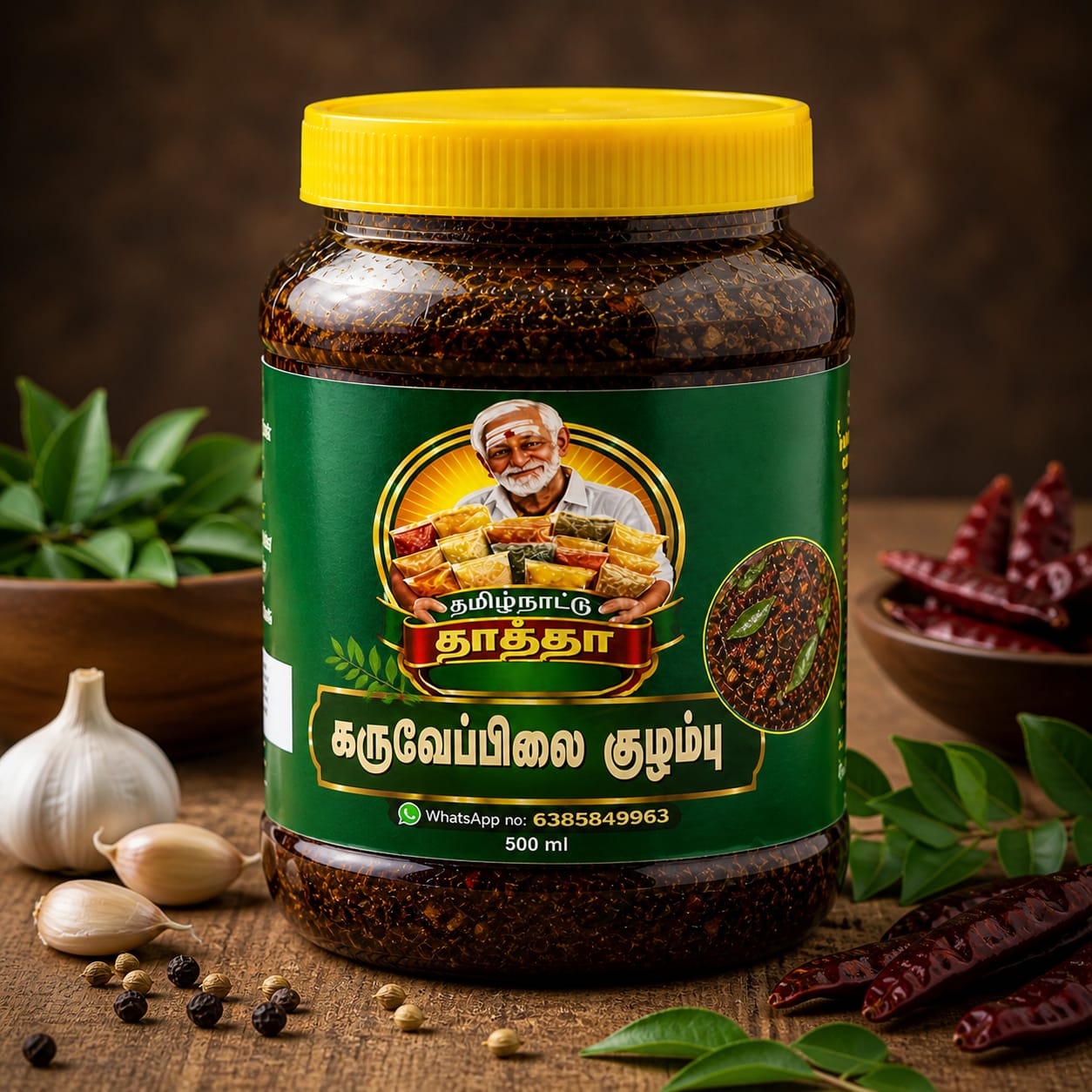 தமிழ்நாட்டு தாத்தா கருவேப்பிலை குழம்பு | Curry Leaves Kuzhambu 500ml