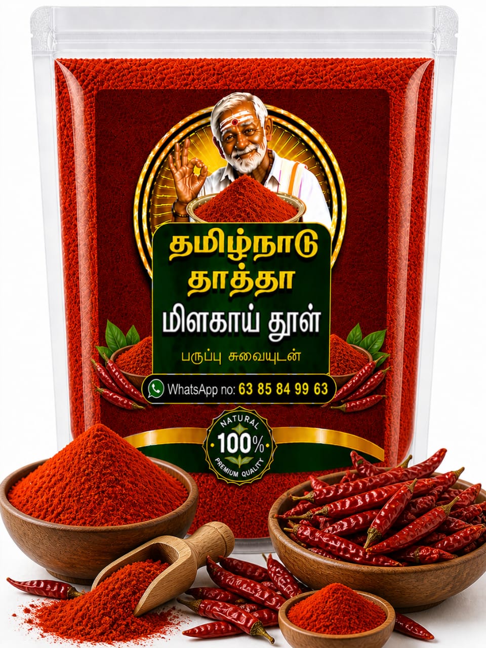 தமிழ்நாட்டு தாத்தா மிளகாய் தூள் 100g | Chilli Powder