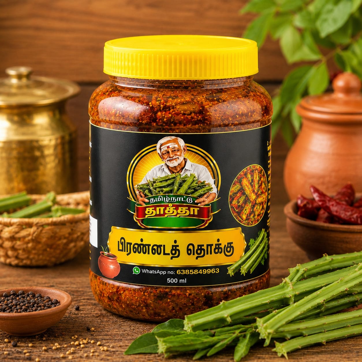 பிரண்டைத் தொக்கு 500ml — Pirandai Thokku