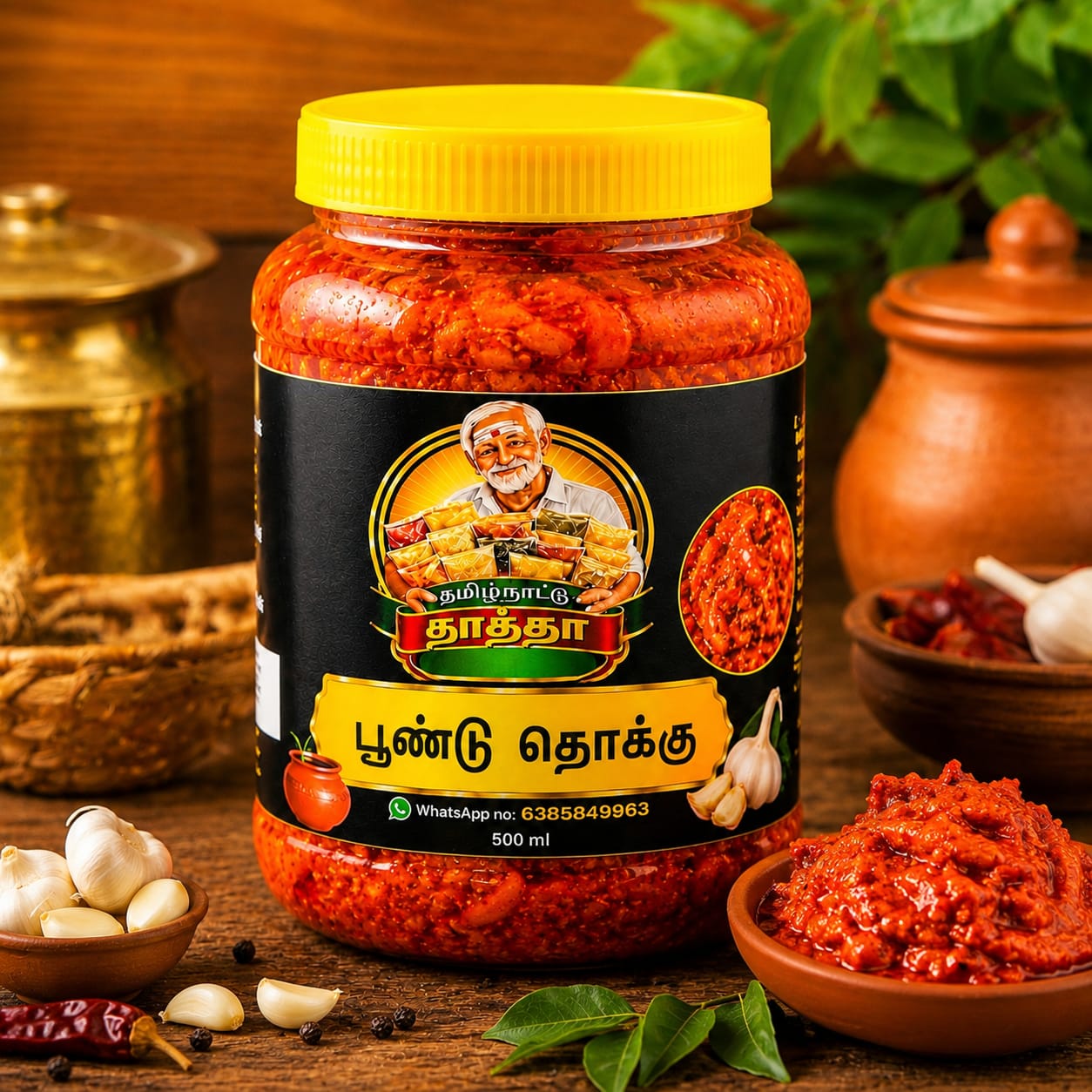 தமிழ்நாட்டு தாத்தா பூண்டு தொக்கு 500ml | Traditional Garlic Thokku